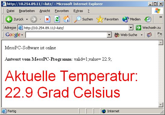 PHP Temperatursensor